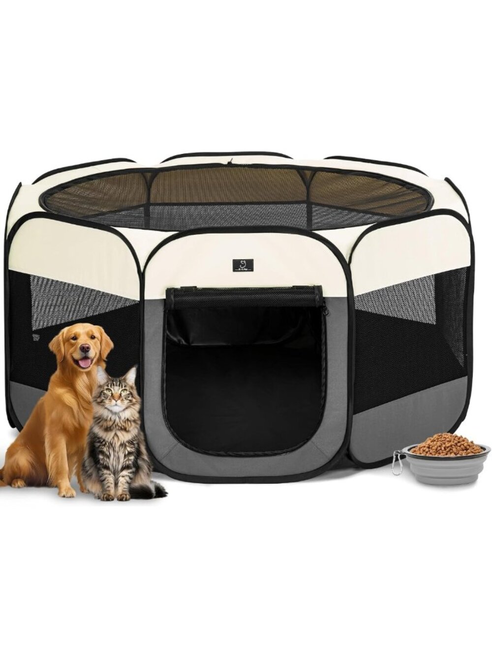 50.39-in Dog Playpen for Small Dogs & Puppies | Waterproof, Pop-Up Design